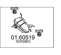 MTS Silenziatore Finale Compatibile Per BMW 1 Serie 116I 118I 01.60519