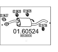 MTS Silenziatore Finale Silenziatore Per Chevrolet Aveo Hatchback Daewoo Kalos