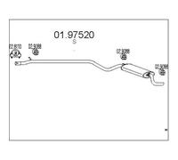 MTS Silenziatore Finale Silenziatore Per Fiat Seicento/600 1.1 01.97520
