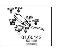 MTS Silenziatore Per Opel Movano Combi Renault Master II