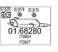 MTS Silenziatore Per Peugeot 206 Schrägheck 206+ 01.68280
