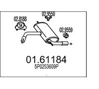 MTS Silenziatore Per Seat Leon 1.6 1.2 TSi Altea 01.61184