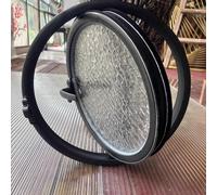 MTSYXYM Finestra a bilico Rotonda,Finestra a oblò Rotonda Girevole ad ASSE Centrale,Ottima Privacy,Design della Maniglia,per la Privacy, per Bagno, Camera da Letto, Soggiorno.(Black,40 * 40cm)