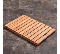MTSYXYM Pedana Doccia in Legno,Tappetino da Bagno in bambù, Tappetino da Doccia Naturale Antiscivolo,Piedini Antiscivolo e Maniglia,per Docce da Bagno, Vasche da Bagno, Uso Interno.(50x70cm)