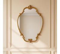 MTSYXYM Specchio da Parete Vintage in Stile Francese con Cornice Ornamentale per Ingresso, Corridoio, Soggiorno, Camera da Letto e Toeletta(Gold,19.7x27.6in)
