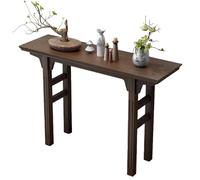 MTSYXYM Tavolo consolle in legno massello,Tavolo Stretto da Ingresso,Grazie alla texture trasparente, al piano del tavolo più spesso,per ingresso, corridoio, soggiorno.(Brown,100 * 38 * 85cm)