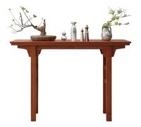 MTSYXYM Tavolo consolle in legno massello,Tavolo Stretto da Ingresso,Grazie alla texture trasparente, al piano del tavolo più spesso,per ingresso, corridoio, soggiorno.(Red,100 * 38 * 85cm)