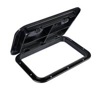 MTTThrTvs Copertura per Portello di Accesso al Ponte ABS 240X358MM Impermeabile Antiscivolo Compatibile con Yacht per Barche Marine RV(Black)