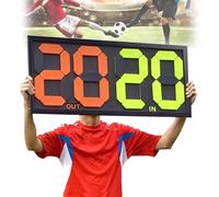 MTTXY Tabellone per Le Sostituzioni del Calcio, Tabellone per Il Cambio dei Calciatori, Display Doppio Lato a 4 Cifre per Il Cambio Giocatore e Visualizzazione del Tempo Aggiuntivo in Qualsiasi Sport