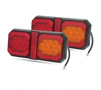 Mtuqvma Fanale posteriore esterno Fanale Posteriore A LED Quadrato 12 V E 24 V Rosso Ambra Indicatore Direzione Fanali Posteriori Luce Freno Per Camion Rimorchio Furgone Autobus