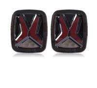 Mtuqvma Fanale posteriore esterno Per Jeep Per Wrangler Per CJ TJ YJ 1998-2006 Luci Posteriori A LED Universali A Forma X Design Fumé 12 V Luci Coda Modificate Con Freno(EURO AMBER VERSION)