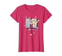 MTV 90's Colorful Art Style Logo Maglietta, Donna, Rosso mélange, 3XL