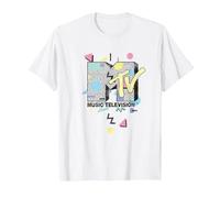 MTV 90's Colorful Art Style Logo Maglietta, Uomo, Bianco, 3XL