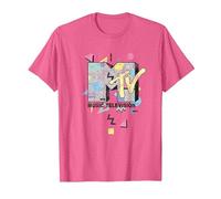 MTV 90's Colorful Art Style Logo Maglietta, Uomo, Rosa mélange, 3XL