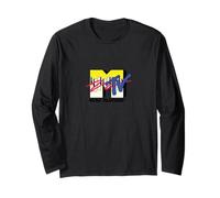 MTV Classic 80s Style Keyboard Pullover Felpa con Cappuccio Maglia a Manica