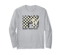 MTV Distressed Cream Checkered Maglia a Manica