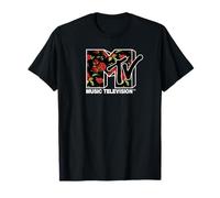 MTV Floral Rose Fill Logo Maglietta