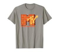 MTV Hot Pink And Yellow Spray Paint Brick Wall Maglietta