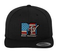 MTV Licenza Ufficiale American Flag Premium Snapback cap (Nero), Taglia Unica