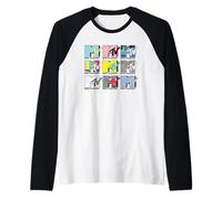 MTV Loghi Multipli Musica Televisione Maglia con Maniche Raglan