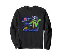 MTV Moon Man Galaxy Neon Space Vibe Felpa