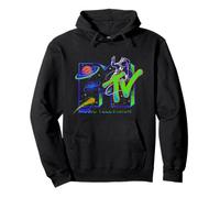 MTV Moon Man Galaxy Neon Space Vibe Felpa con Cappuccio
