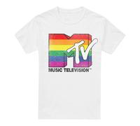 MTV Pride Maglietta Logo Arcobaleno Uomo (TV6303)