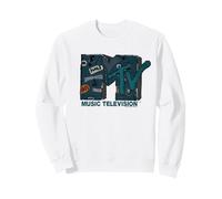 MTV Punk Rock Denim Toppe Musica Televisione Logo Felpa