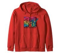 MTV Rainbow Zebra Stripe Logo Felpa con Cappuccio