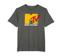 MTV Retro Eighties Neon Primary Color Pop Art Logo Maglietta
