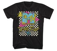 Mtv - Spring Break 91 Sfondo A Scacchi - Classici Americani - Nero Puro Adu