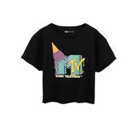MTV T-Shirt Cropped Womens Ladies Music Ice Cream Logo Top