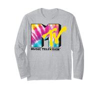 MTV Tie-Dye Background Yellow Drip Vintage Maglia a Manica
