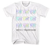 Mtv - Tie Dye Logos - American Classics - T-Shirt A Maniche Corte Bianca