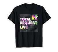 MTV Total Request Live Neon Y2K Block Logo Maglietta