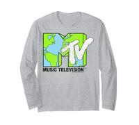 MTV World Map Print Logo Maglia a Manica
