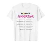 MTV Yo! Raps Summer Tour City List Neon 90s Hip Hop Maglietta