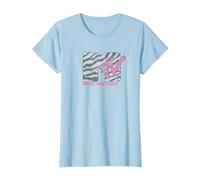 MTV Zebra Print MTV Logo Maglietta, Donna, Celeste, 3XL