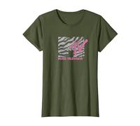 MTV Zebra Print MTV Logo Maglietta, Donna, Oliva, 3XL