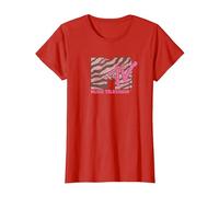 MTV Zebra Print MTV Logo Maglietta, Donna, Rosso, S