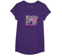 MTV Zebra Print MTV Logo Maglietta, Ragazze, Viola, S