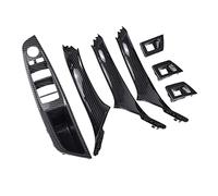 MTVTFECEWG In Fibra Di Carbonio Modello RHD LHD Auto Maniglia Interna Della Porta Per Serie 5 F10 F11 F18 Pannello Interno Tirare Trim Copertura(RHD-Carbon-7PCS)