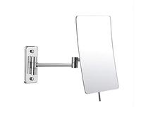 MTXJ Specchio Ingranditore da Parete X3 e Specchio Piatto, Girevole 360 °, Allungabile e Finitura Cromata per Bagno, Spa, Hotel Specchietto da Trucco