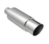 Marmitta universale inox uscita rotonda inclinata MU-3