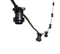 MU 5M Catena Luminosa Esterno LED Catenaria 10 Portalampada E27 Da 5 Metri Cavo Nero Prolungabile Fino a 1000W IP54 Outdoor Giardino Matrimonio|5 M, NERO [Classe efficenza energetica: A]
