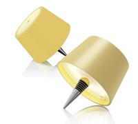 MU LIN lampada bottiglia ricaricabile,lampada da tavolo senza fili,Controllo Touch da 3 Modalita Temperatura di Colore, Dimmerabile, per Soggiorno, Ristorante