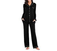 MU2M Women Maglietta e pantaloncini a maniche corte con scollo a V, set da 8 US 2XL