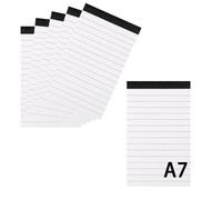 muahmuah 5 Pezzi Block Notes A7, Block Notes Piccoli, Taccuino Tascabile A7, Mini Blocco Note, Piccolo Taccuino Foderato, 30 Fogli per Ogni Blocchi To Do List, per Lavoro, Casa, Ufficio, Scuola