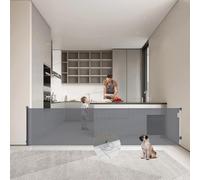 Muaket Cancelletto per Bambini Estensibile 0-300cm Cancelletto di Sicurezza Scale, Cancelletto Retrattile per Animali Domestici, Operazione con una Sola Mano per Corridoi Interni ed Esterni, Grigio