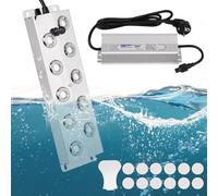 MUALROUS 10 Testa Nebulizzatore ad ultrasuoni 7L/H Umidificatore a Nebbia ad Ultrasuoni 350W Alimentatore Impermeabile per Stagno Serra Giardino Decorazione di Halloween